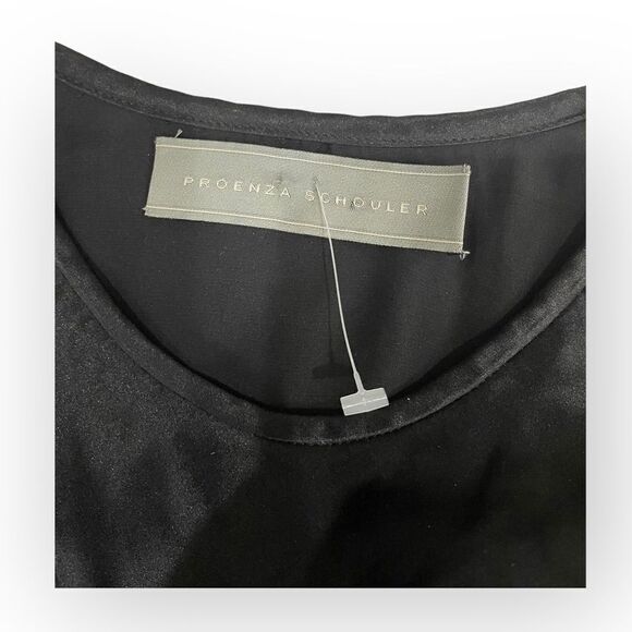 Proenza Schouler Black Silk Long Sleeve Detail Blouse - Picture 11 of 15